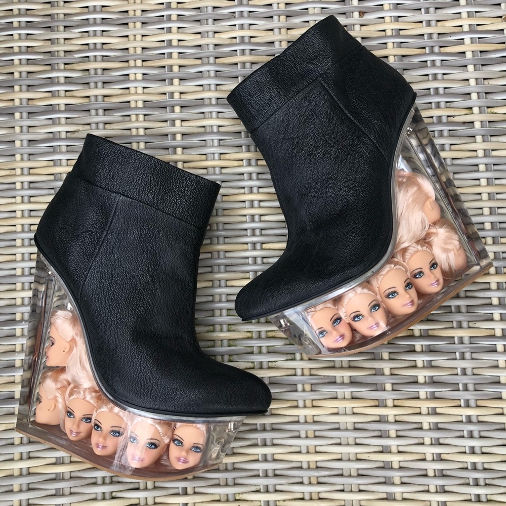 Jeffrey Campbell Icy Barbie Boots 8 Doll Head NEW - Picture 10 of 16